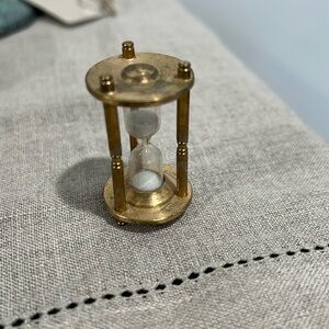 Vintage miniature brass hour glass